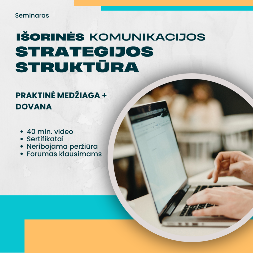 Išorinės komunikacijos strategija, seminaras