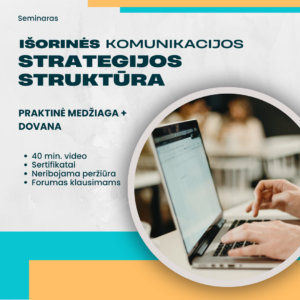 Išorinės komunikacijos strategija, seminaras