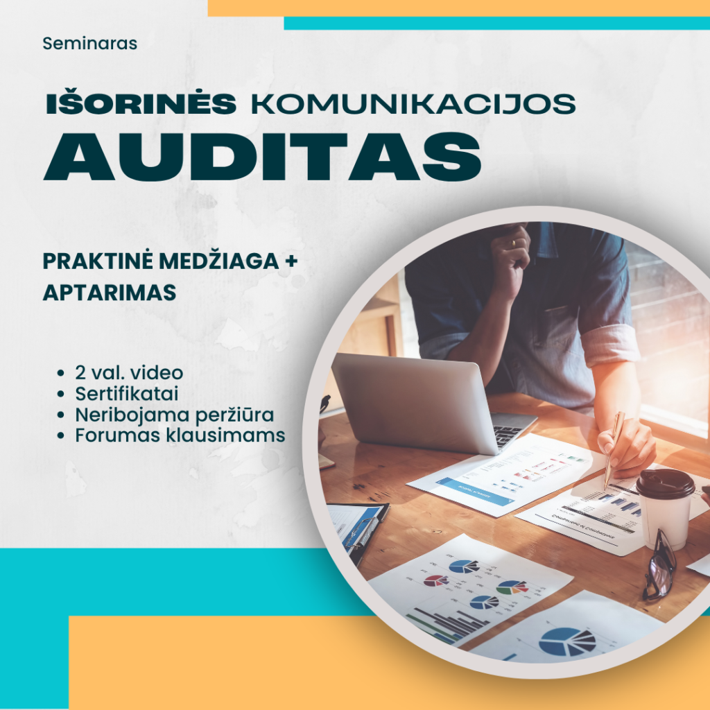 Komunikacijos ir marketingo auditas, seminaras