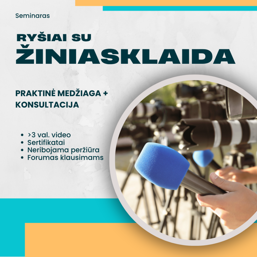Ryšiai su žiniasklaida, seminaras